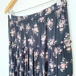 Denim & Supply floral tiered maxi skirt